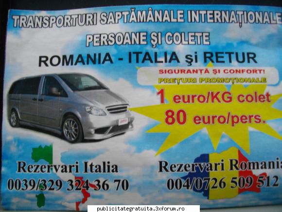 oferim transp de persoane si colete rom-ita cu microbuze si    3293243670 transport